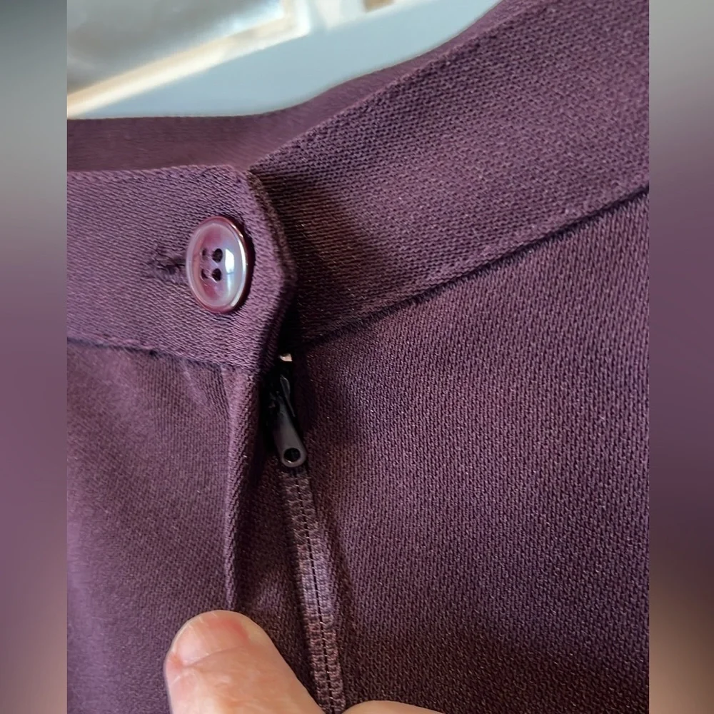 JACQUELINE FERRAR Vintage Dark Purple Midi Skirt Size 4